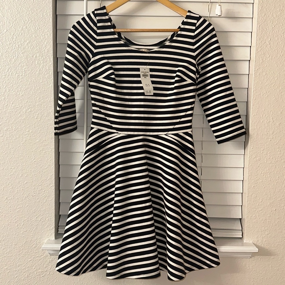 Hollister Striped Skater Dress NWT